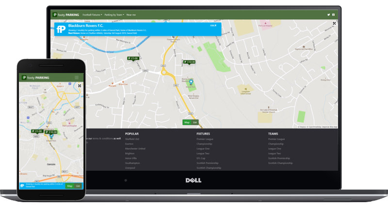 footy PARKING is available via desktop or mobile